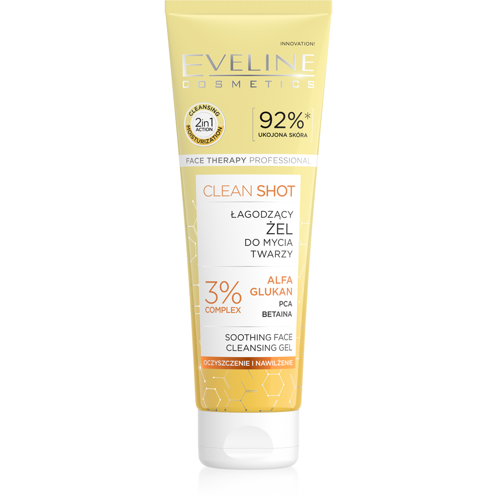 Eveline Clean Shot Soothining Face Wash Gel | 140ml | Best Price in Pakistan original skincare product Pakistan Main image