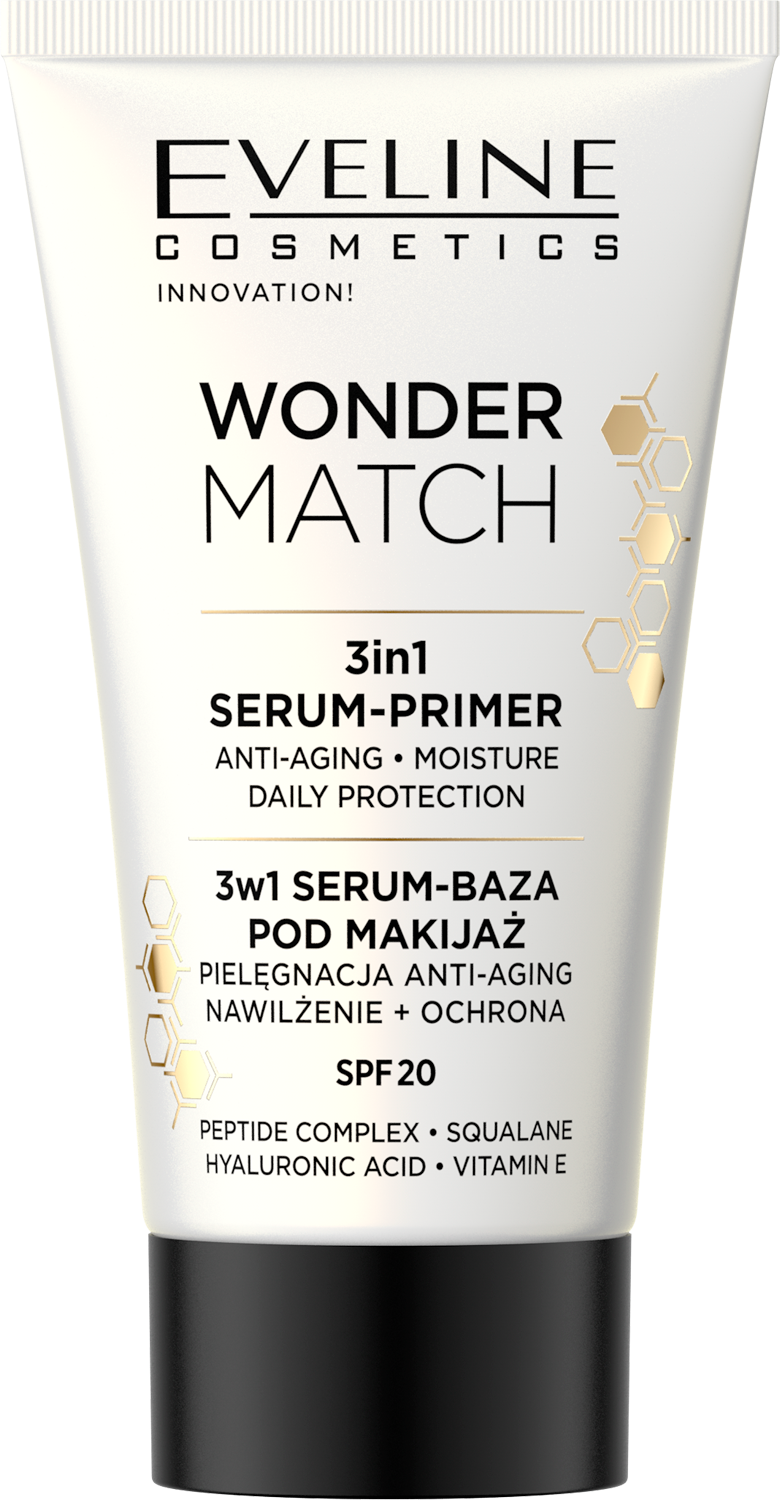 Eveline Wonder Match 3in1 SPF 20 + Serum + Makeup Base | 30ml | Best Price in Pakistan original skincare product Pakistan