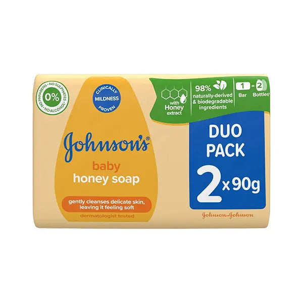 Johnsons Baby Soap Honey 2X90G | Best Price in Pakistan original skincare product Pakistan