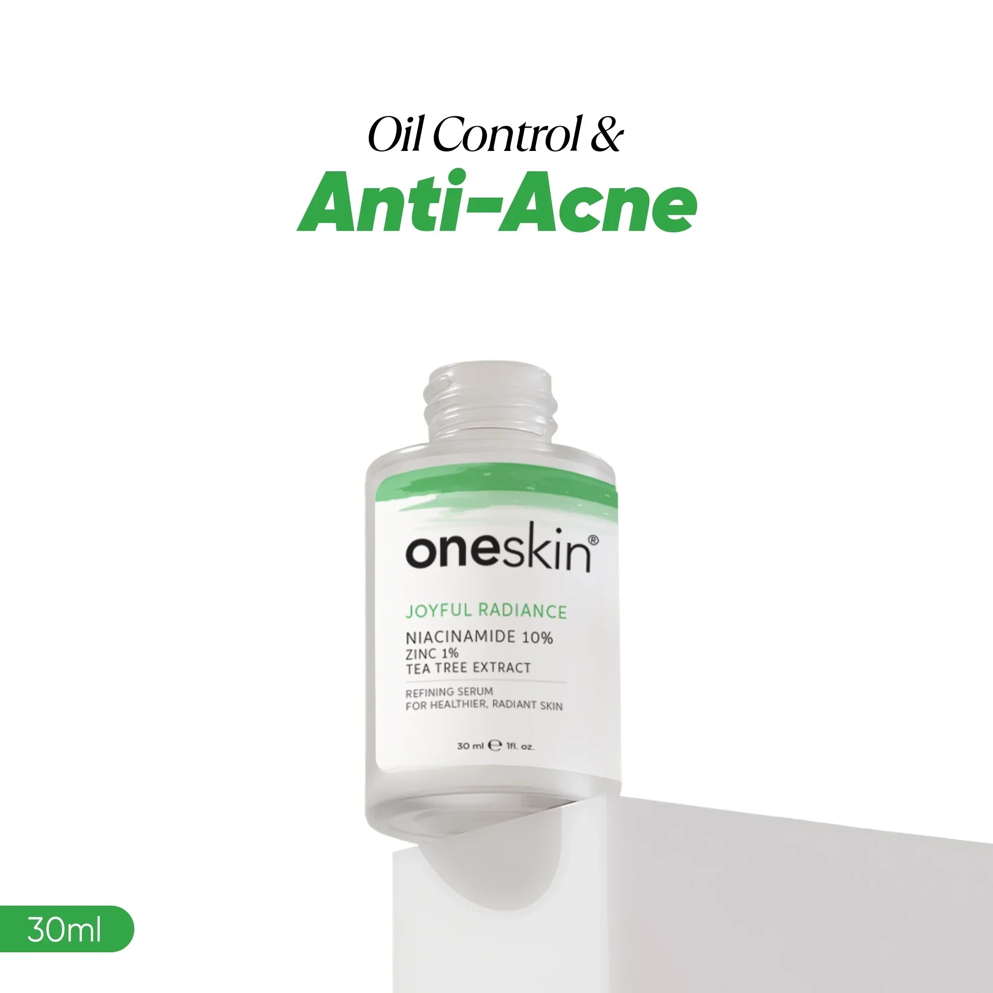 Oneskin Joyful Radiance Niacinamide 10%, Zinc 1%, Tea Tree Extract | 30ml | Best Price in Pakistan original skincare product Pakistan