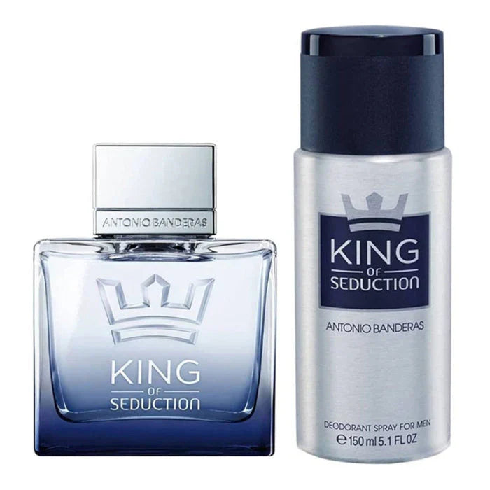 Antonio Banderas King Of Seduction For Men Set Edt 100Ml+Deo Spray 150Ml | Best Price in Pakistan original skincare product Pakistan مرکزی تصویر