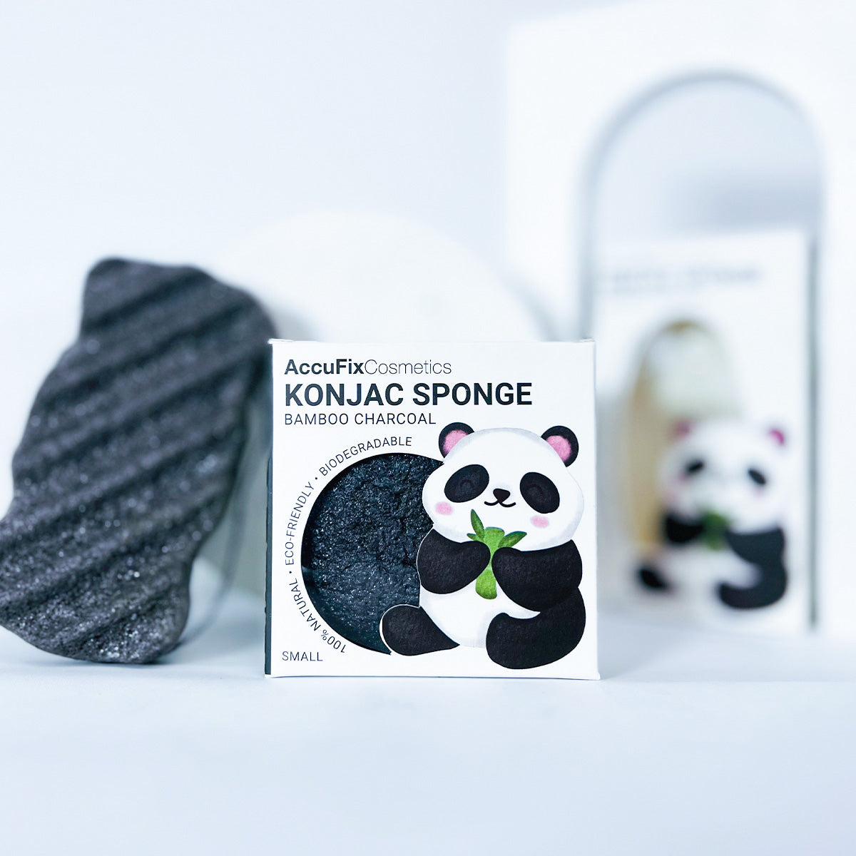 AccuFix | Bamboo Charcoal Konjac Sponge | Best Price in Pakistan original skincare product Pakistan مرکزی تصویر