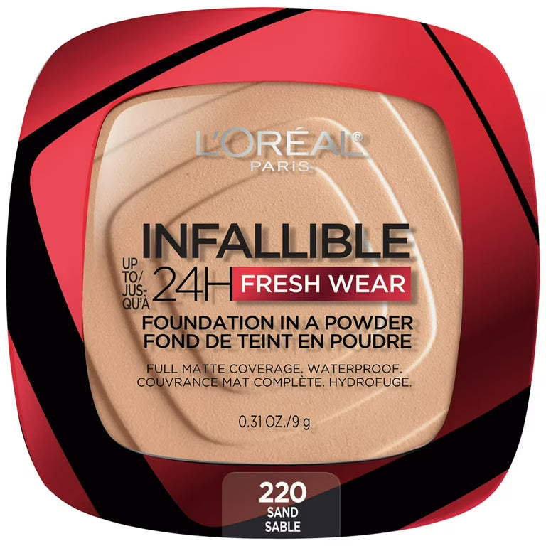 L'Oreal Paris Infallible 24H Fresh Wear Breathable Liquid Foundation in Powder | 220 Vanilla | Best Price in Pakistan original skincare product Pakistan