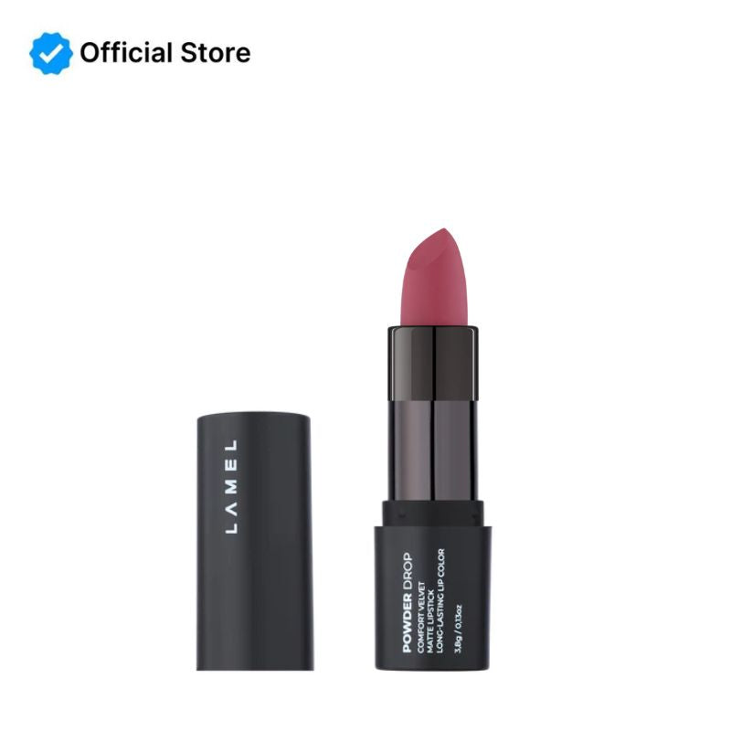 LAMEL Lipstick Powder Drop 406 Tulip Fleur | Best Price in Pakistan original skincare product Pakistan