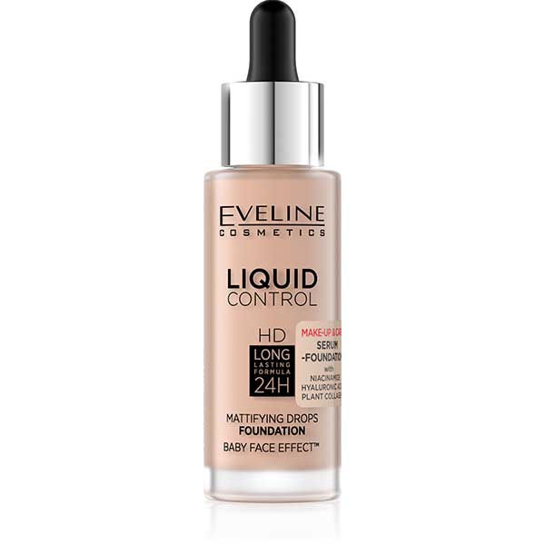 Eveline Liquid Control Foundation With Niacinamide | 03 Ivory Beige | Best Price in Pakistan original skincare product Pakistan Main image