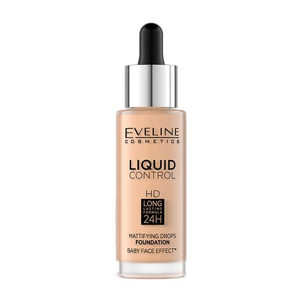 Eveline Liquid Control Mattifying Drops Foundation | 011 Natural | Best Price in Pakistan original skincare product Pakistan
