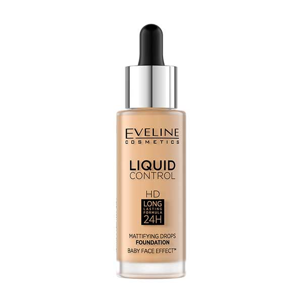 Eveline Liquid Control Mattifying Drops Foundation | 16 Vanilla Beige | Best Price in Pakistan original skincare product Pakistan مرکزی تصویر