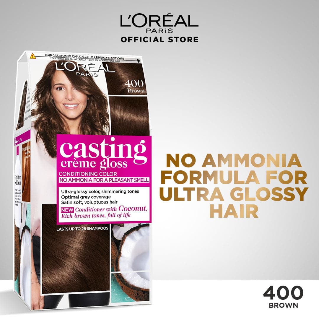 LOreal Paris Casting Creme Gloss | 400 Brown Hair Color | Best Price in Pakistan original skincare product Pakistan