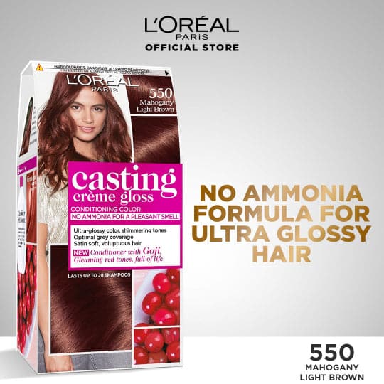LOreal Paris Casting Creme Gloss | 550 Light Brown Hair Color | Best Price in Pakistan original skincare product Pakistan