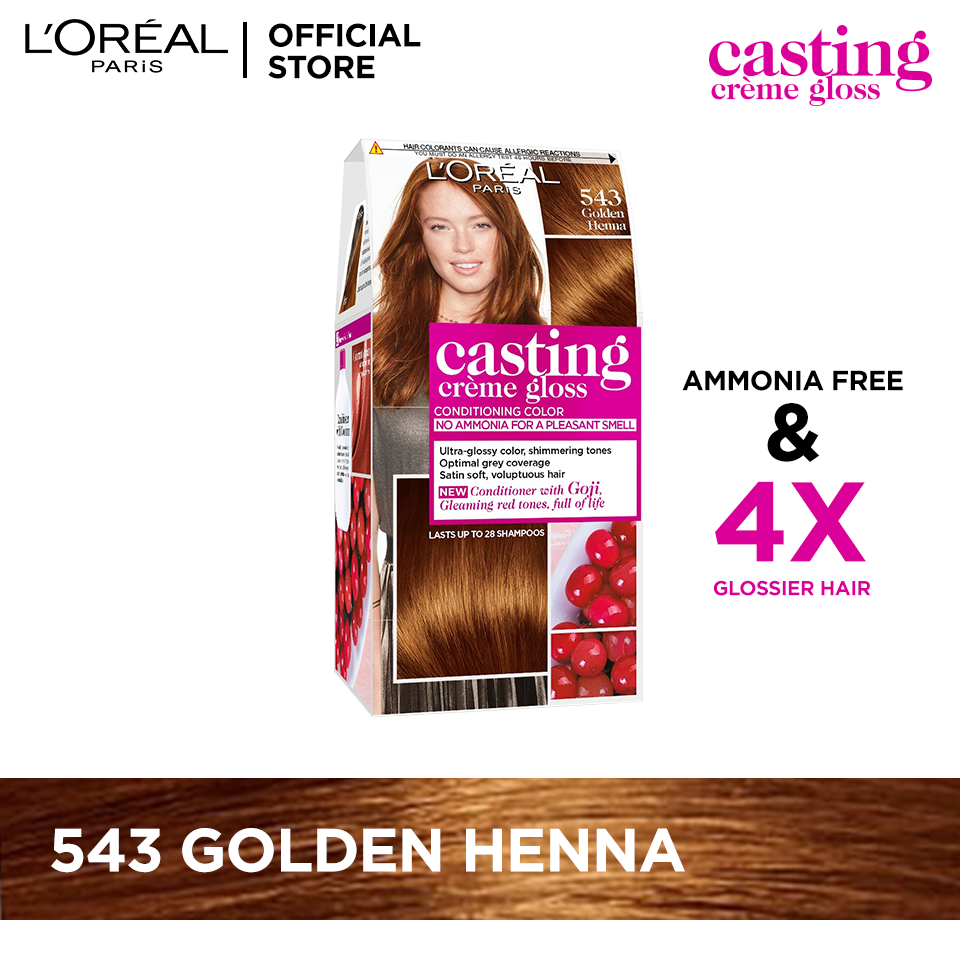 LOreal Paris Casting Creme Gloss | 543 Golden Henna Hair Color | Best Price in Pakistan original skincare product Pakistan