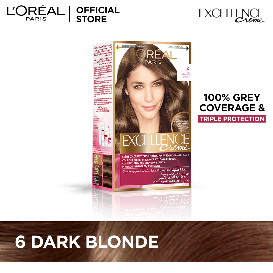 L'Oreal Paris Excellence Creme Hair Colour #6 Dark Blonde | Best Price in Pakistan original skincare product Pakistan