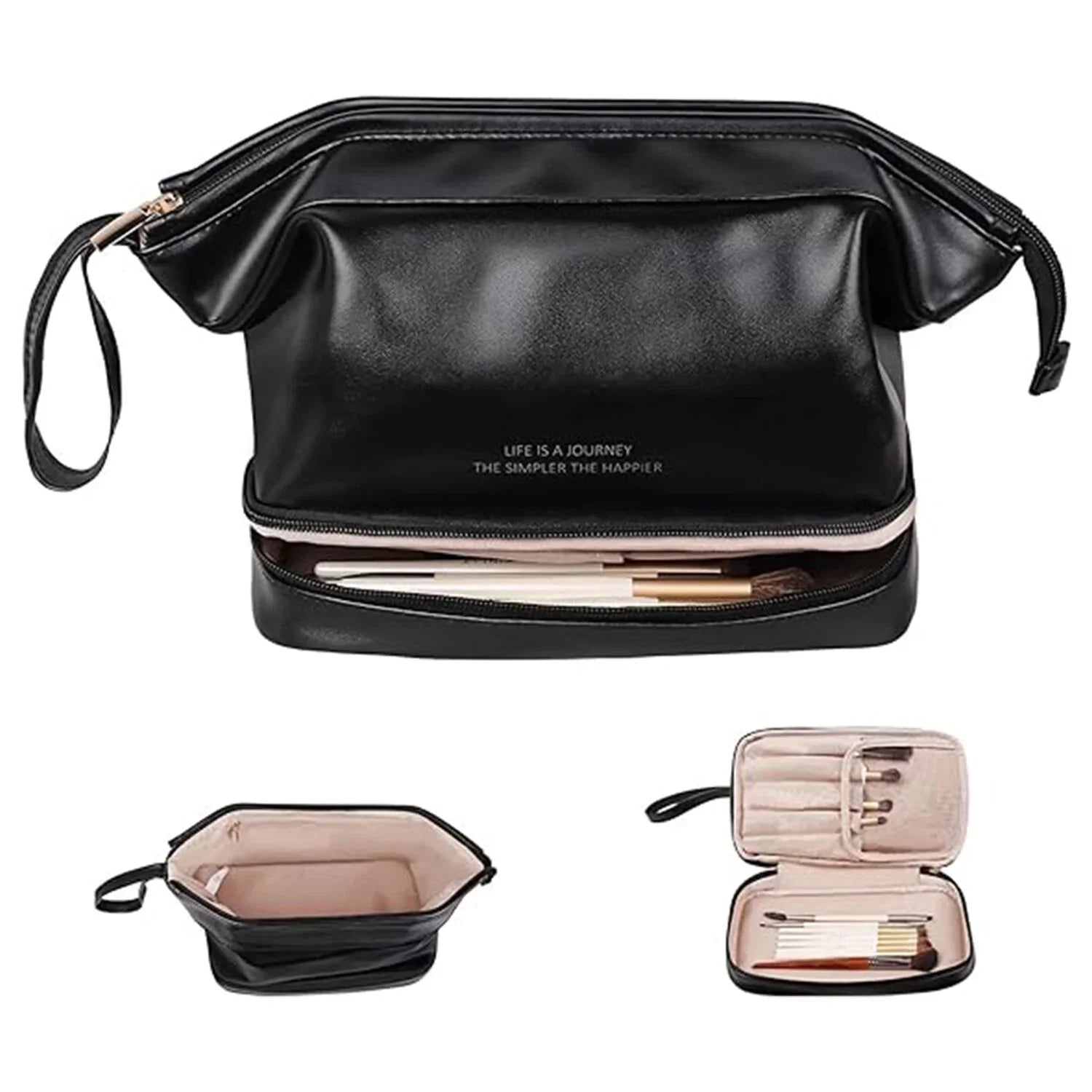 Facial Beauty | Leather Stylish Zipper Bag | Assorted Color | Best Price in Pakistan original skincare product Pakistan