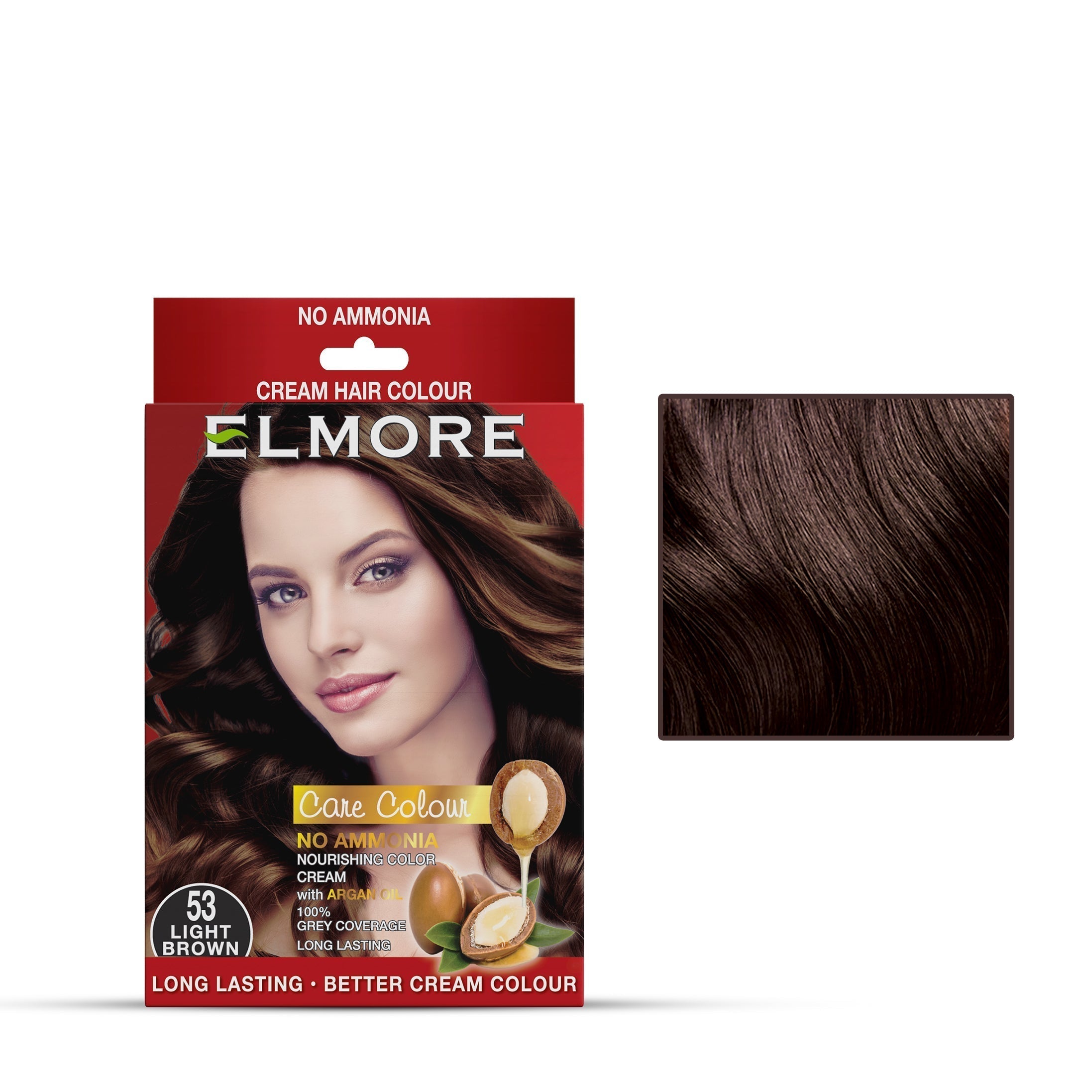 Elmore Cream Hair Color 53 Light Brown | Best Price in Pakistan original skincare product Pakistan Main image