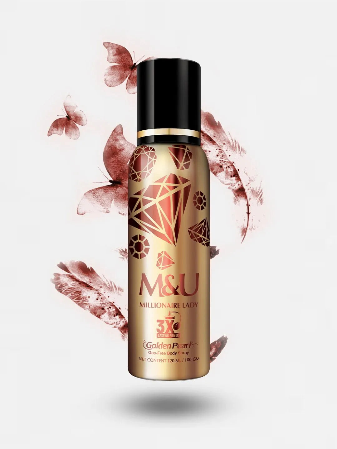 Golden Pearl Millionaire Lady Gas Free Body Spray | Best Price in Pakistan original skincare product Pakistan
