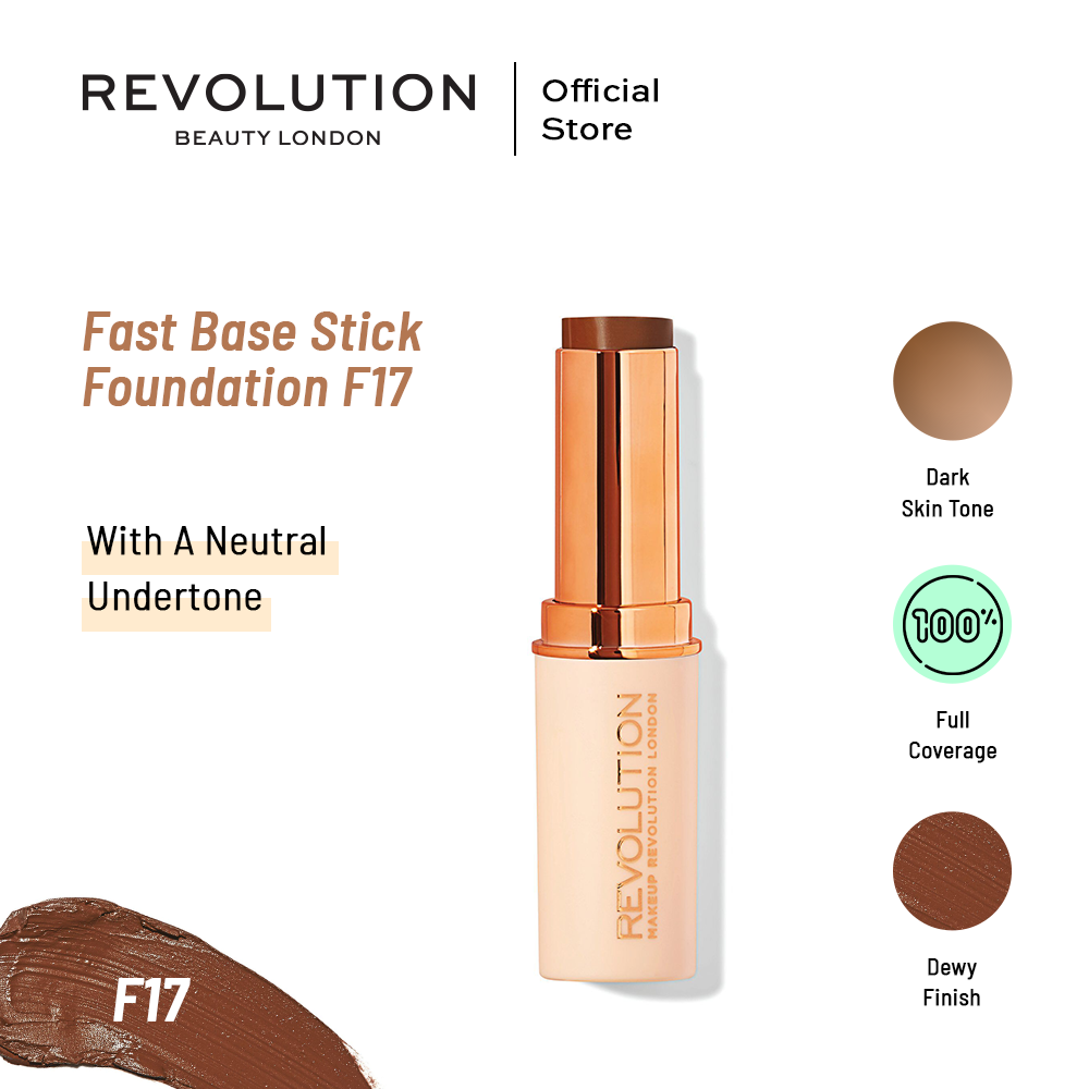 Makeup Revolution Fast Base Stick Foundation | F17 | Best Price in Pakistan original skincare product Pakistan