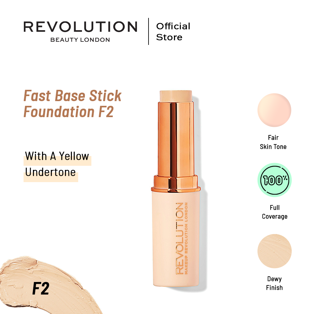 Makeup Revolution Fast Base Stick Foundation | F2 | Best Price in Pakistan original skincare product Pakistan