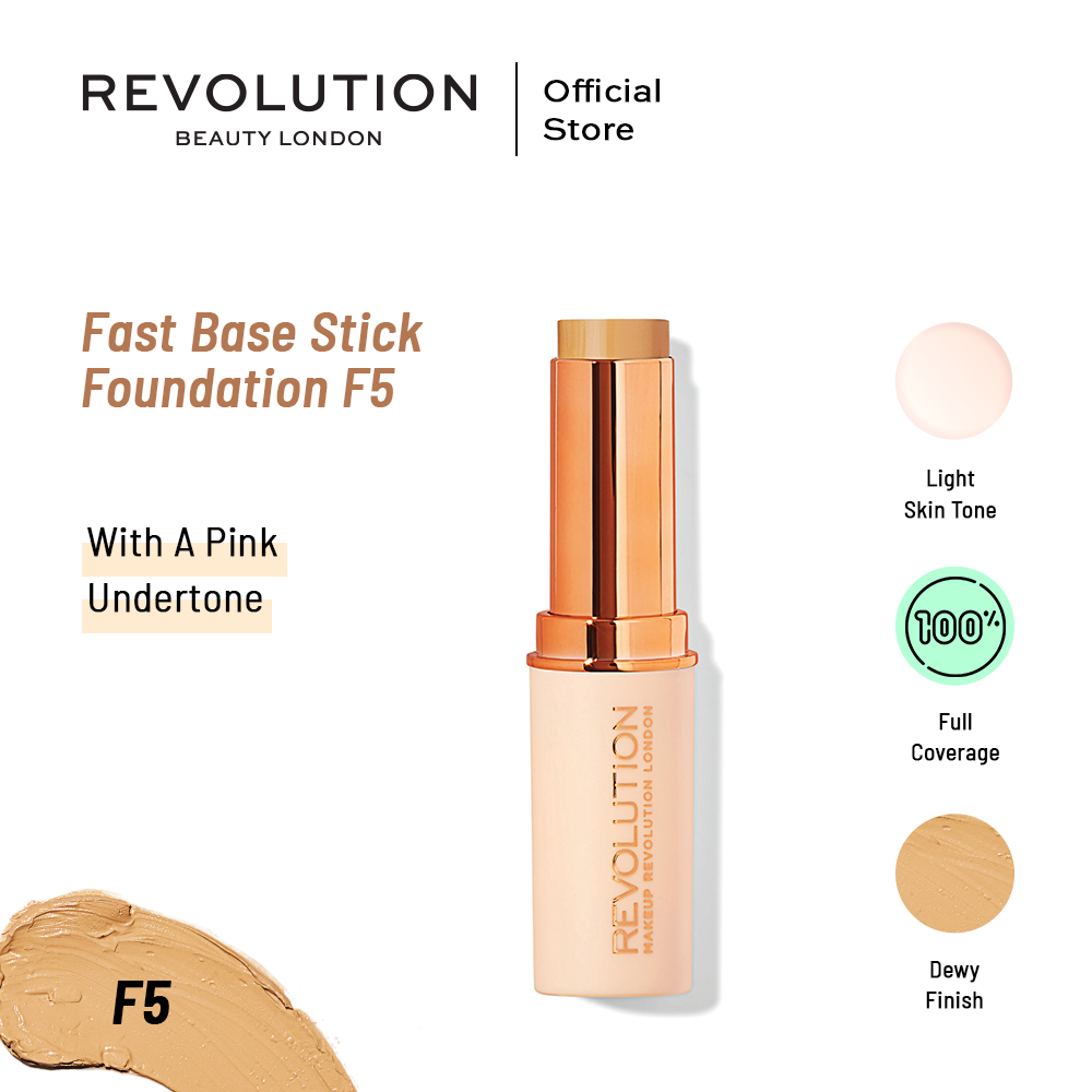 Makeup Revolution Fast Base Stick Foundation | F5 | Best Price in Pakistan original skincare product Pakistan