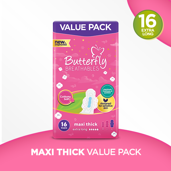Butterfly | Maxi Cotton Extra Long Sanitary Pads | Best Price in Pakistan original skincare product Pakistan