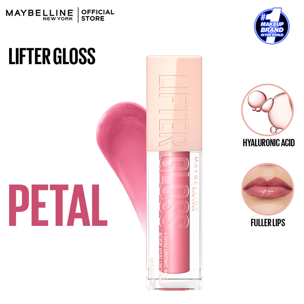Maybelline | Lifter Gloss Hydrating Lip Gloss | 005 Petal | Best Price in Pakistan original skincare product Pakistan مرکزی تصویر