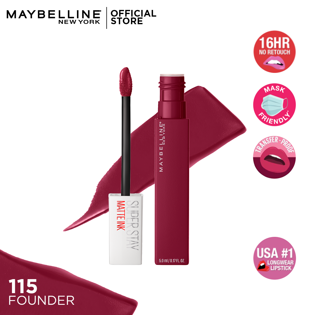 Maybelline | Superstay Matte Ink Liquid Lipstick | 115 Founder | Best Price in Pakistan original skincare product Pakistan مرکزی تصویر