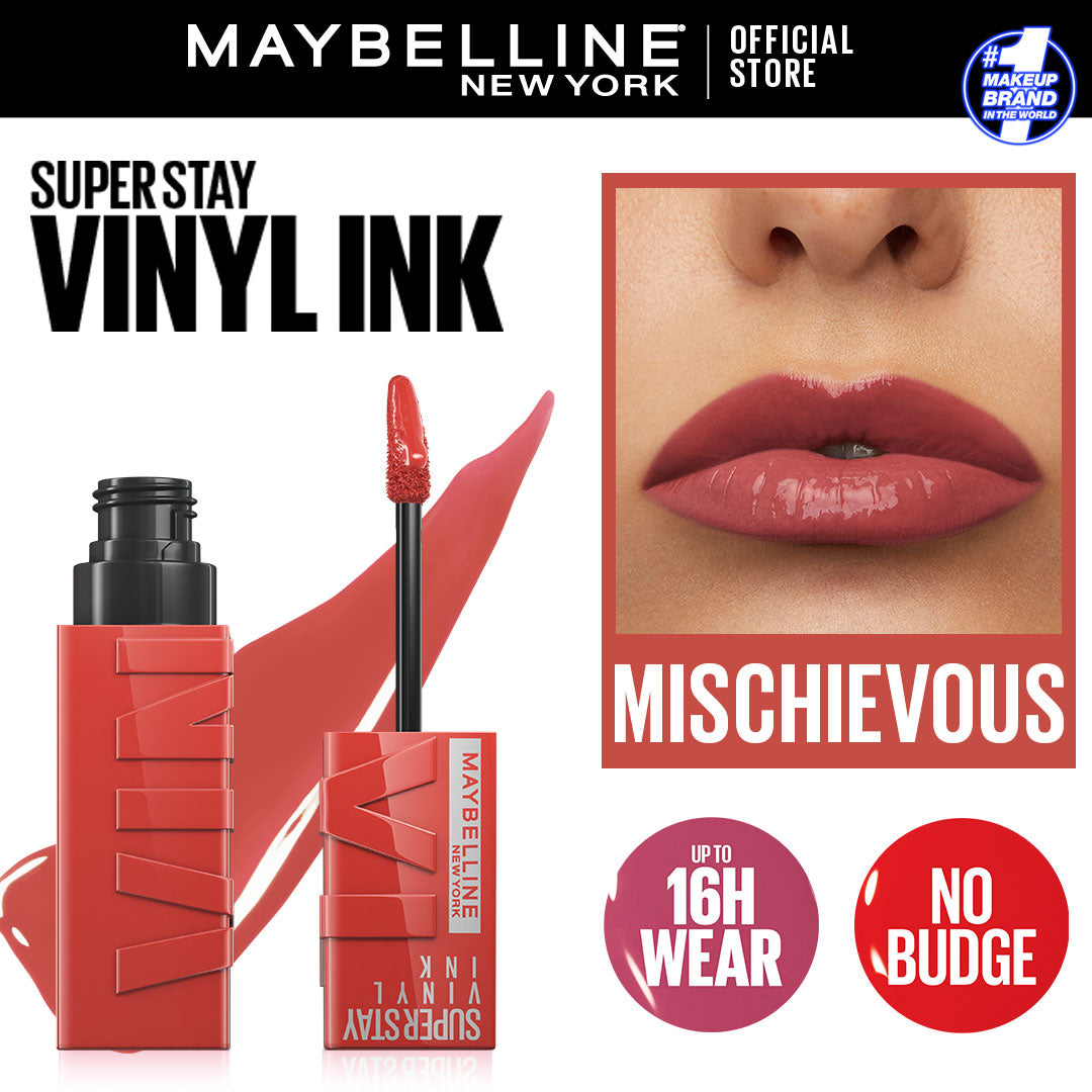 Maybelline | Superstay Vinyl Ink Liquid Lipstick | Mischievious | Best Price in Pakistan original skincare product Pakistan مرکزی تصویر