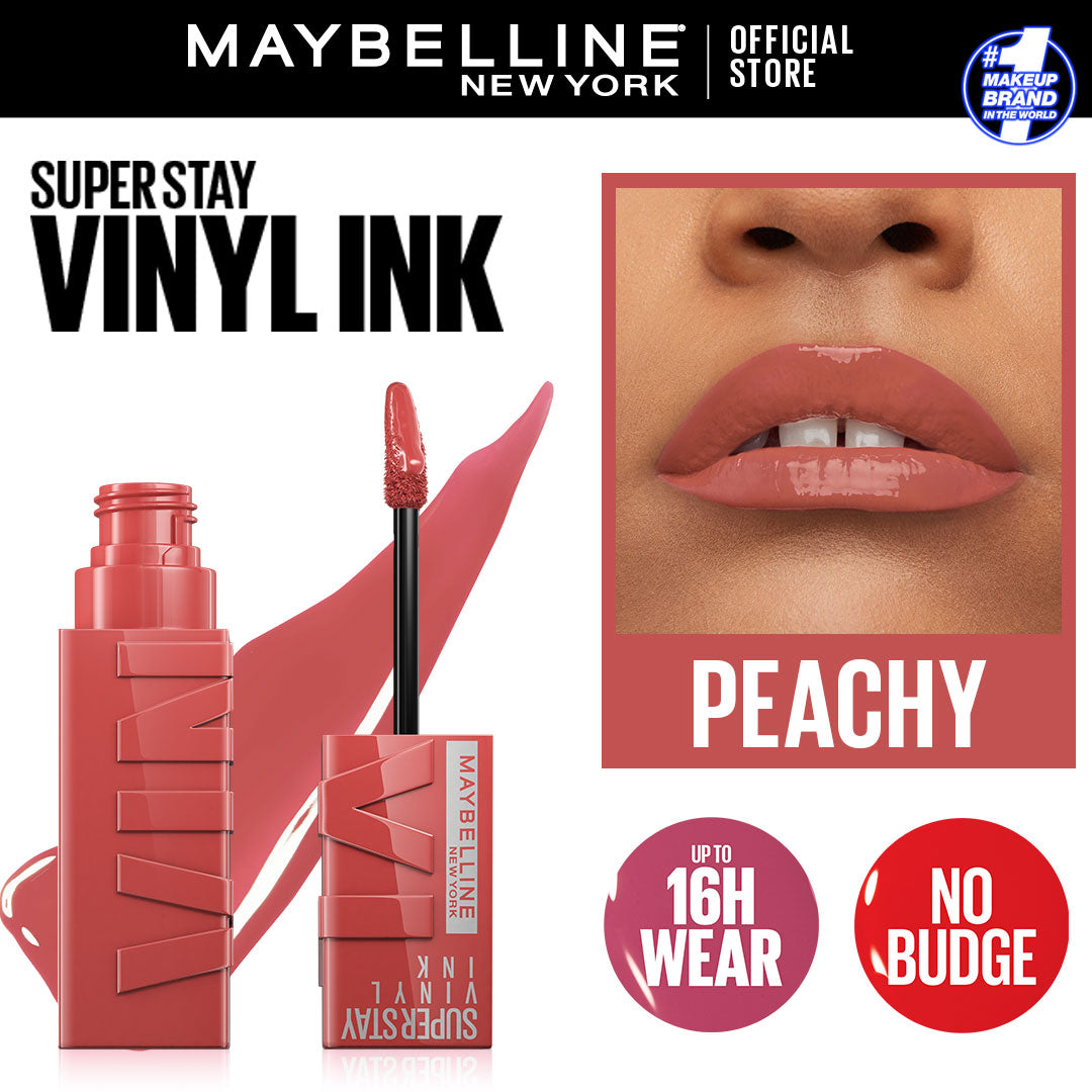 Maybelline | Superstay Vinyl Ink Liquid Lipstick | Peachy | Best Price in Pakistan original skincare product Pakistan مرکزی تصویر