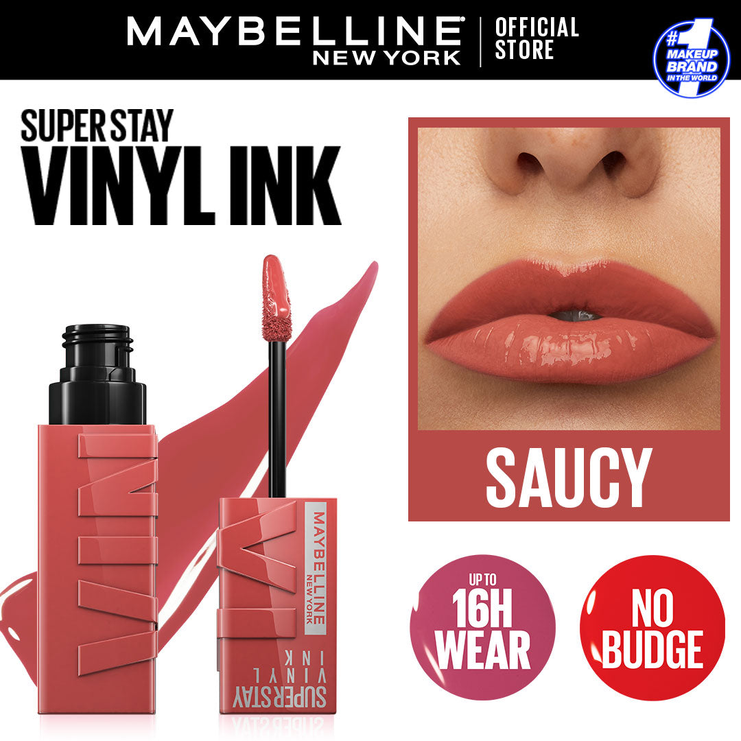 Maybelline | Superstay Vinyl Ink Liquid Lipstick | Saucy | Best Price in Pakistan original skincare product Pakistan