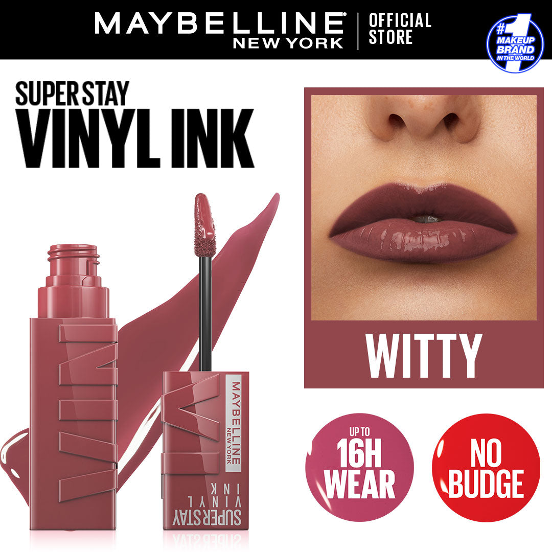 Maybelline | Superstay Vinyl Ink Liquid Lipstick | Witty | Best Price in Pakistan original skincare product Pakistan مرکزی تصویر
