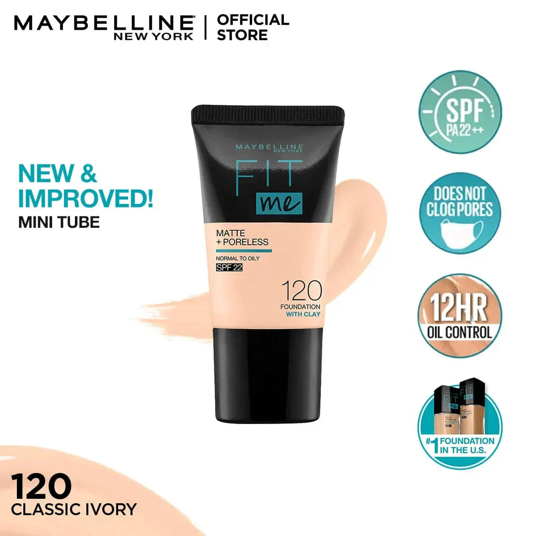 Maybelline New York Fit Me Matte & Poreless Foundation | 18ml | Best Price in Pakistan original skincare product Pakistan مرکزی تصویر