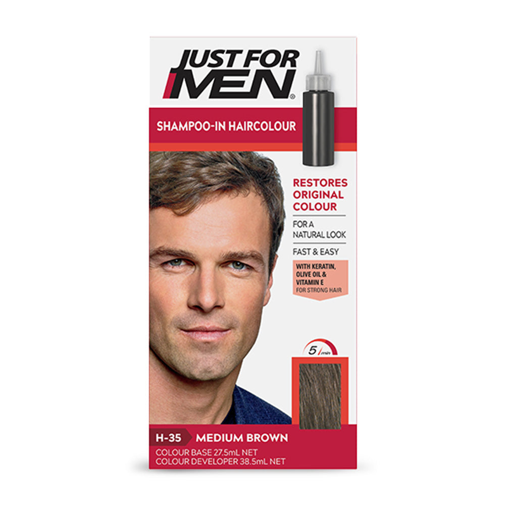 Just For Men | Shampoo-In Haircolour | Medium Brown | Best Price in Pakistan original skincare product Pakistan Main image