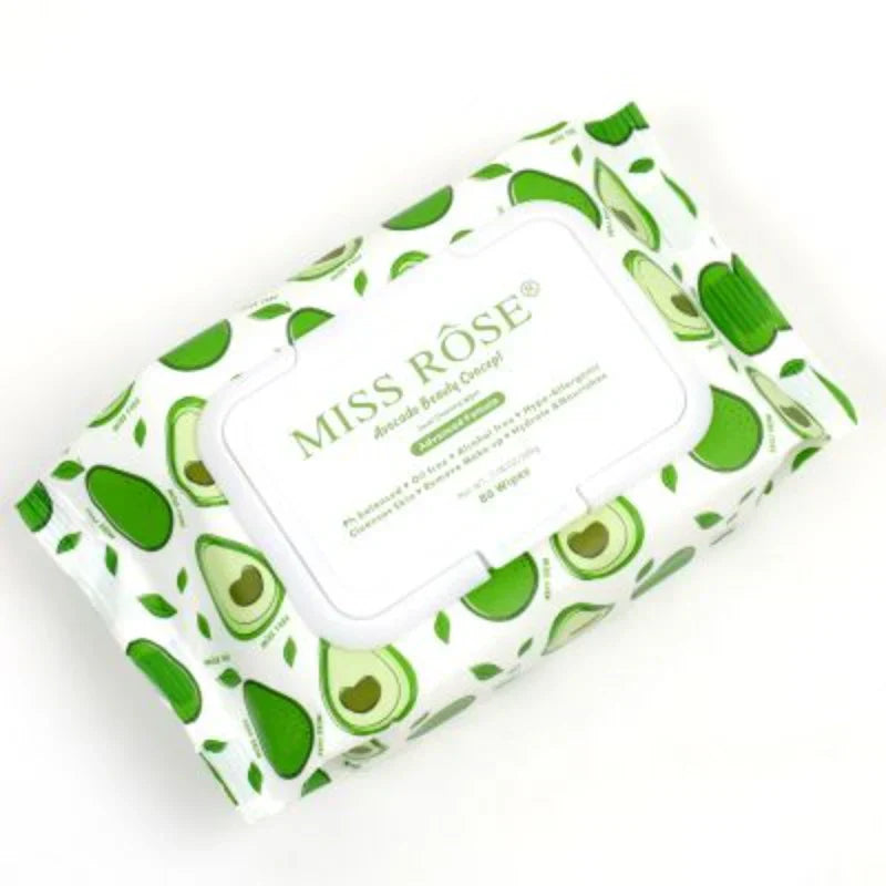 Miss Rose Avocado Facial Cleansing Wipes | 80 Wipes 200G | Best Price in Pakistan original skincare product Pakistan