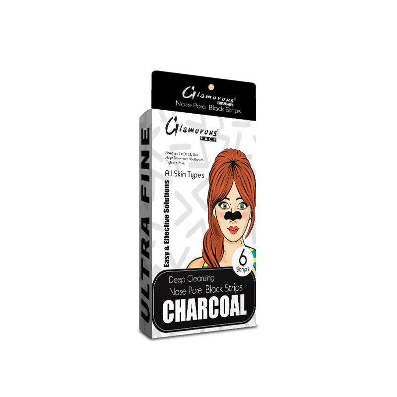 Glamorous Face | Ultra Fine Deep Cleansing Nose Strips (6 Strips) | Charcoal | Best Price in Pakistan original skincare product Pakistan