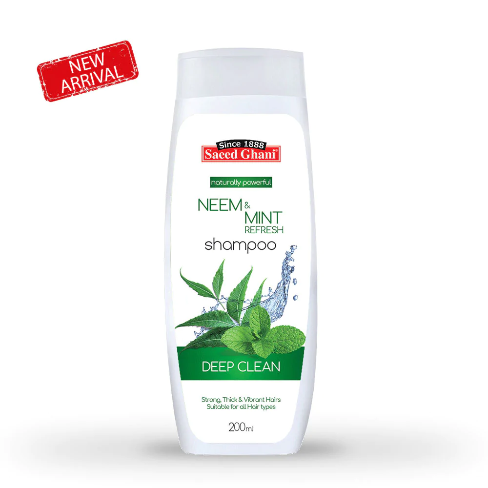 Saeed Ghani | Neem & Mint Shampoo 200Ml | Best Price in Pakistan original skincare product Pakistan مرکزی تصویر