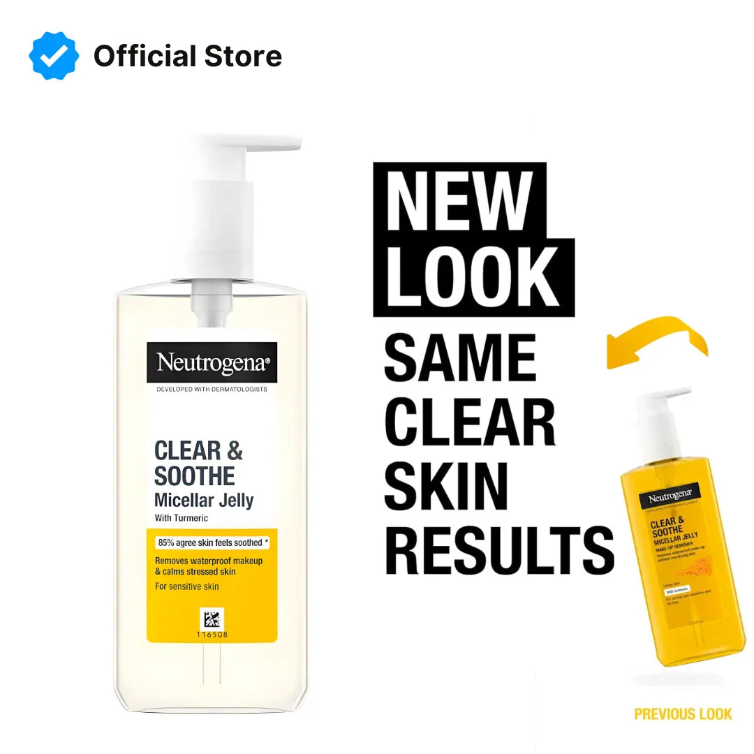 Neutrogena Soothing Clear Micellar Jelly Makeup Remover | 200ml | Best Price in Pakistan original skincare product Pakistan