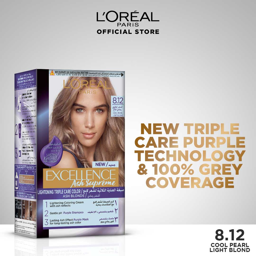 LOreal Paris- Excellence Ash Supreme 8.12 Cool Pearl Light Blonde | Best Price in Pakistan original skincare product Pakistan