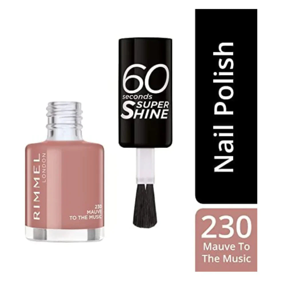 Rimmel 60 Seconds Nail Polish | 230 Mauve To The Music | Best Price in Pakistan original skincare product Pakistan