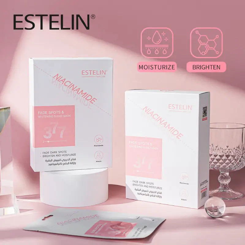 Estelin | Niacinamide Fade Spots & Whitening Sheet Mask 25g | Best Price in Pakistan original skincare product Pakistan Main image