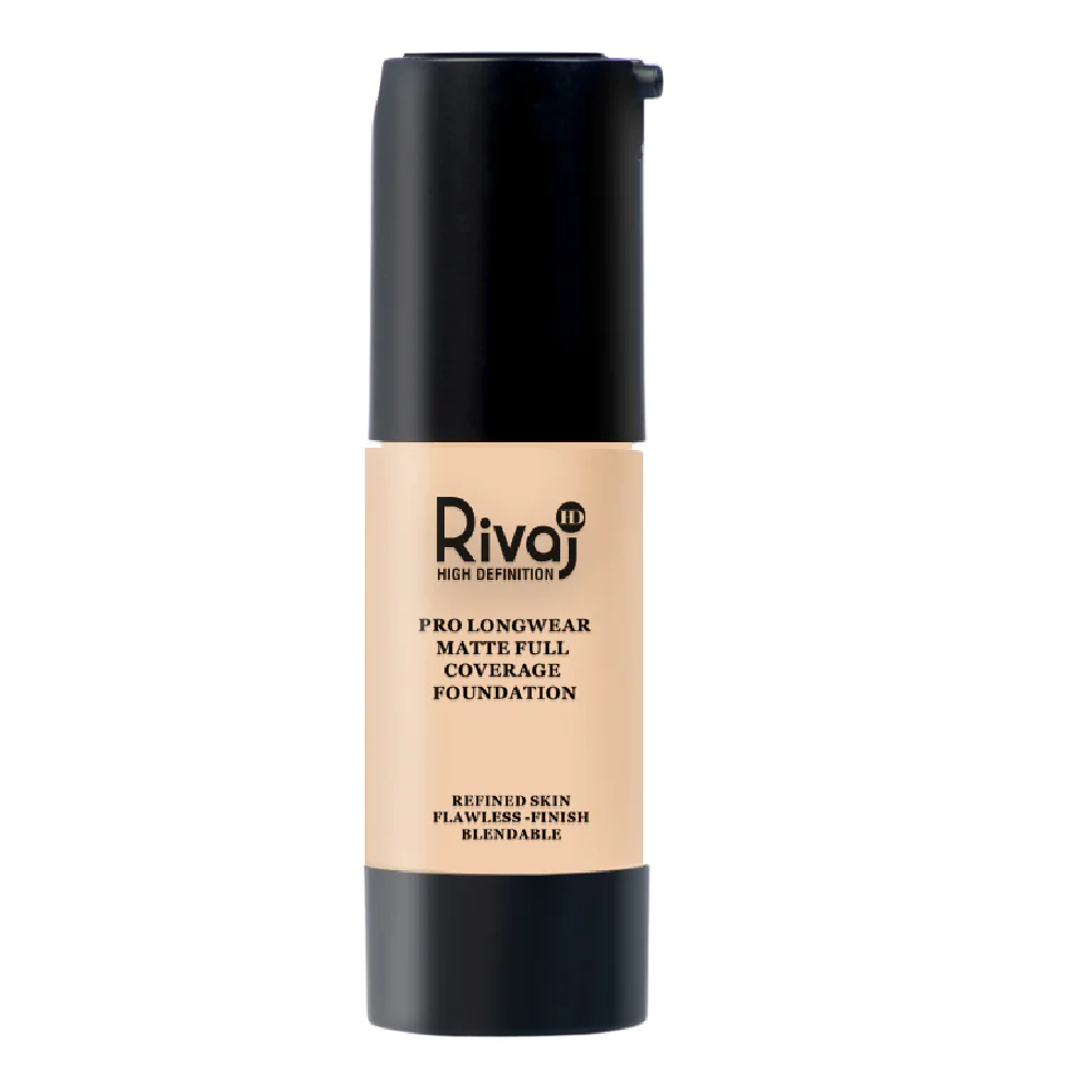 RIVAJ HD MATTE COVERAGE FOUNDATION NO.6 | Best Price in Pakistan original skincare product Pakistan Main image