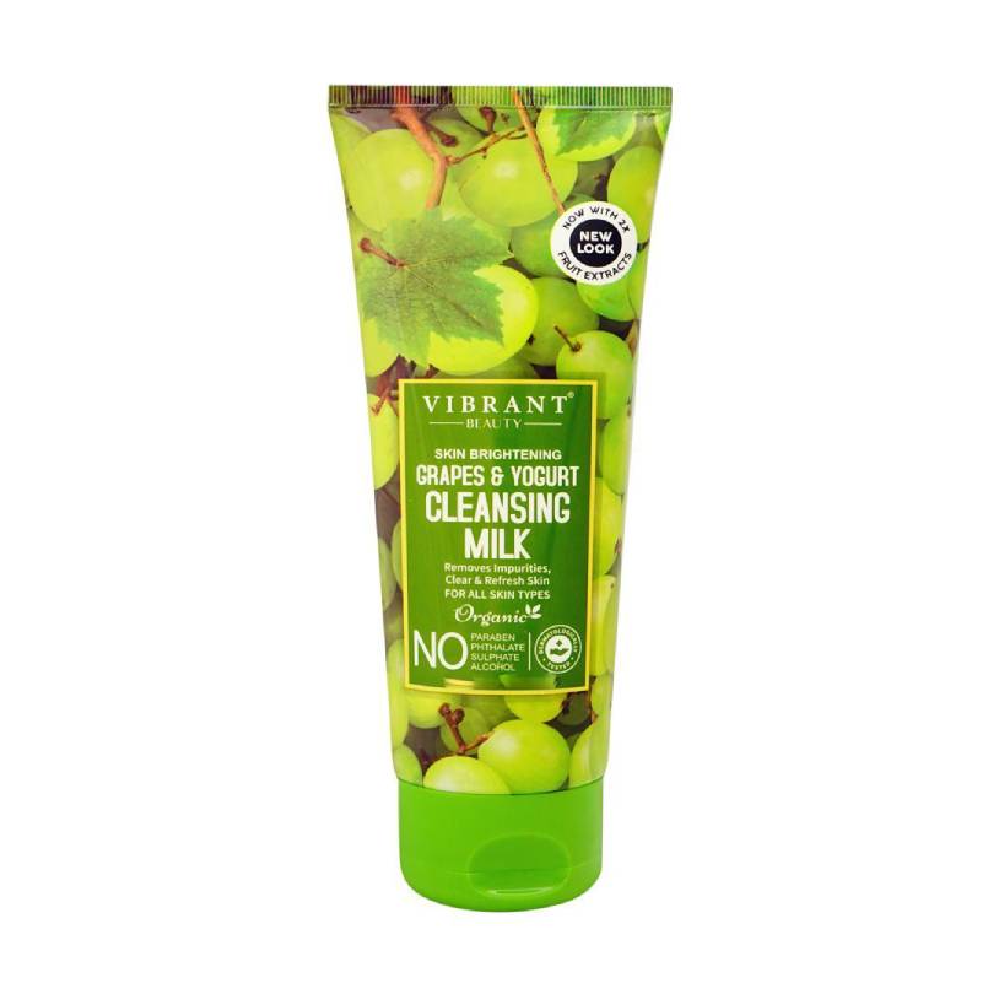 VIBRANT BEAUTY GRAPES & YOGURT CLEANSING MILK 200 ML | Best Price in Pakistan original skincare product Pakistan