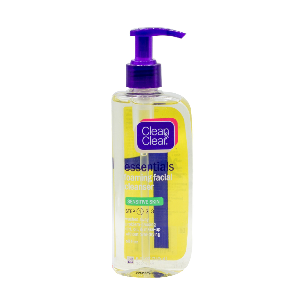 CLEAN & CLEAR FOAMING FACIAL CLEANSER SENSITIVE SKIN 240 ML | Best Price in Pakistan original skincare product Pakistan