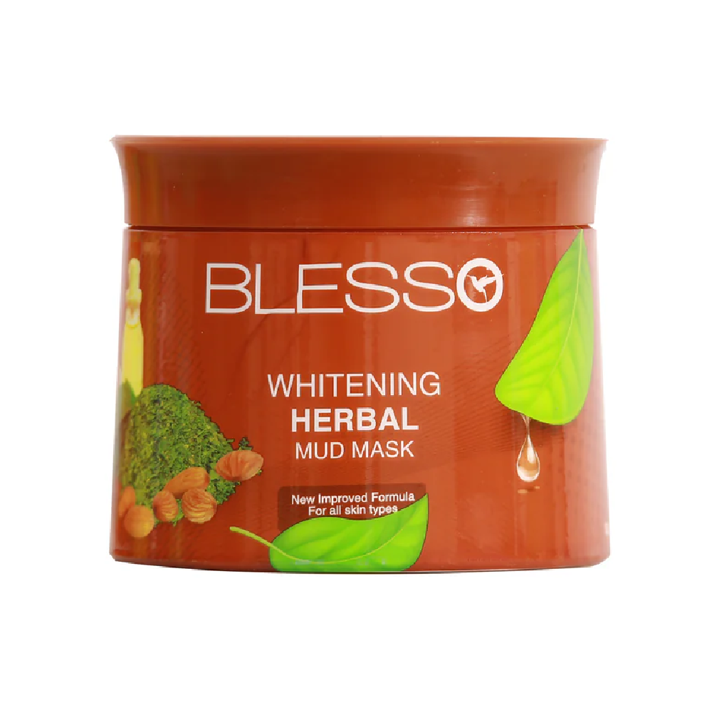 BLESSO NATURALS WHITENING FACIAL HERBAL MUD MASK 100GM | Best Price in Pakistan original skincare product Pakistan Main image