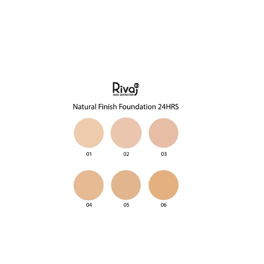 RIVAJ HD NATURAL FINISH 24HRS FOUNDATION 30 ML | Best Price in Pakistan original skincare product Pakistan Main image