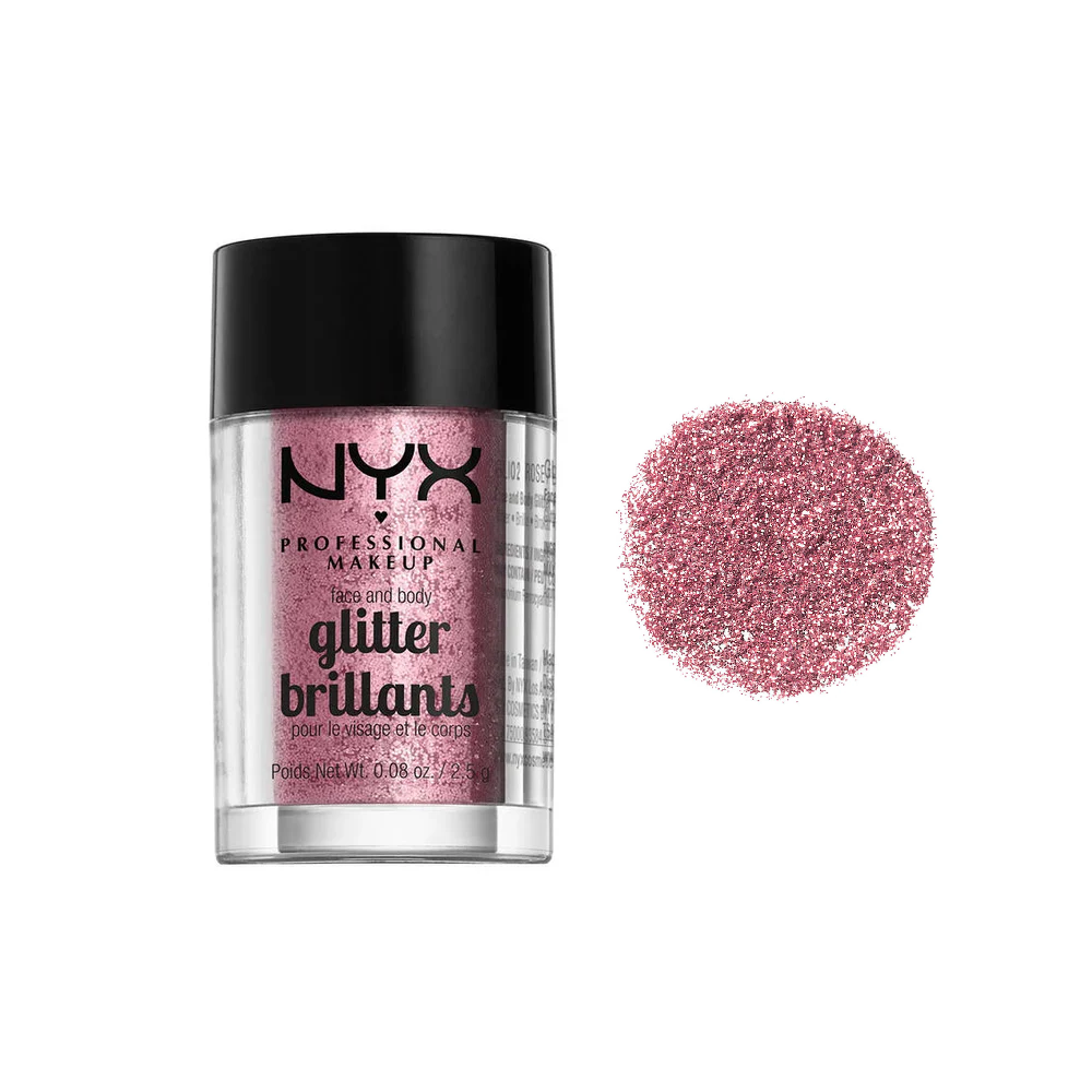 NYX FACE AND BODY GLITTER BRILLANTS ROSE 02 | Best Price in Pakistan original skincare product Pakistan Main image