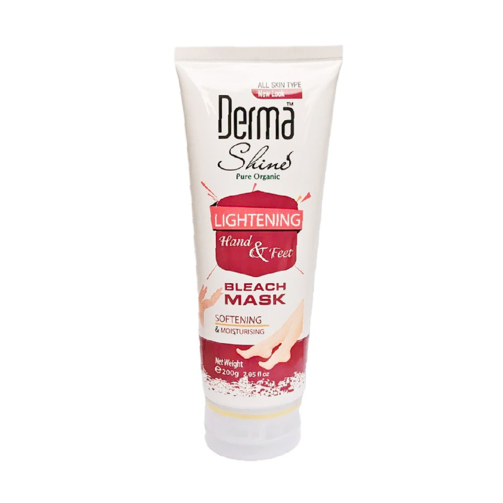 DERMA SHINE HAND & FOOT LIGHTENING BLEACH MASK 200 GM | Best Price in Pakistan original skincare product Pakistan مرکزی تصویر