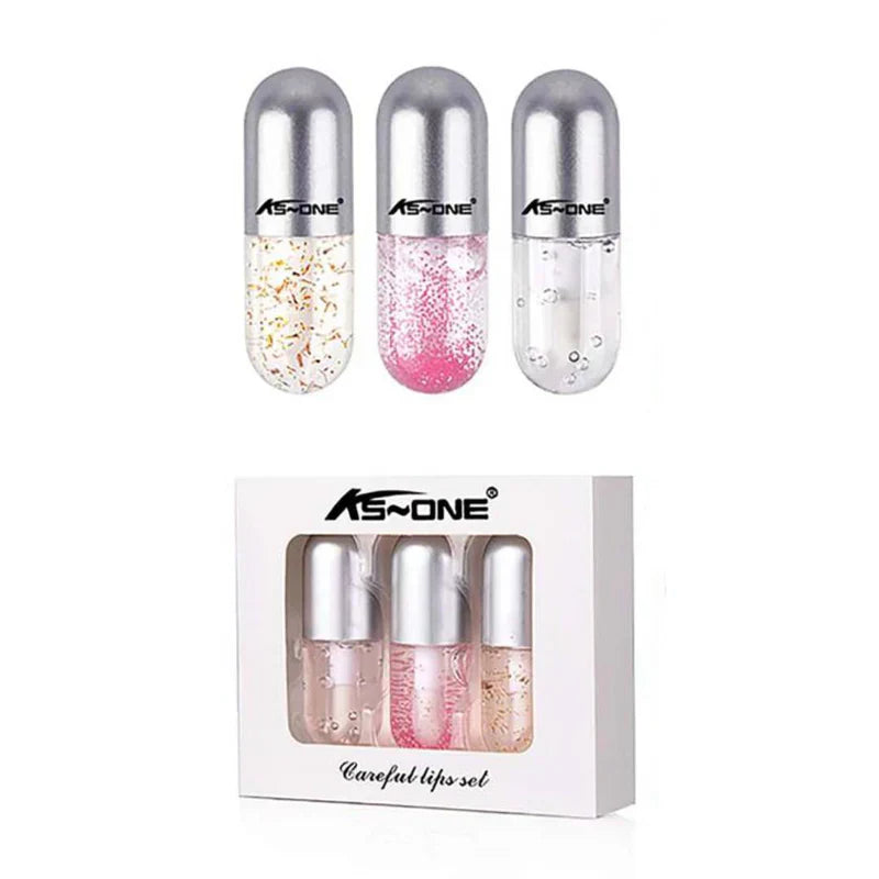 KS One of the Amazing Edition Silver 3Pcs Lip Oil | Best Price in Pakistan original skincare product Pakistan