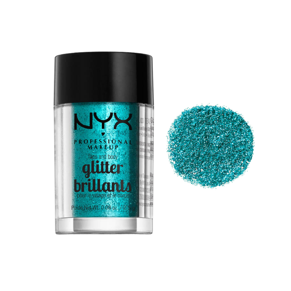 NYX FACE AND BODY GLITTER BRILLANTS TEAL 03 | Best Price in Pakistan original skincare product Pakistan Main image