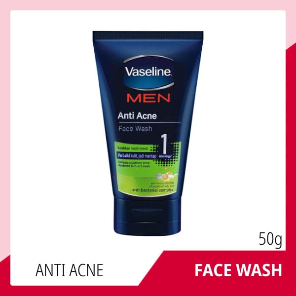 Vaseline Men Anti Acne Face Wash | 50g | Best Price in Pakistan original skincare product Pakistan Main image