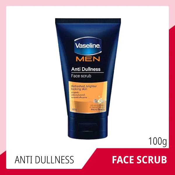 Vaseline Men Anti Dullness Scrub | 100gm | Best Price in Pakistan original skincare product Pakistan مرکزی تصویر