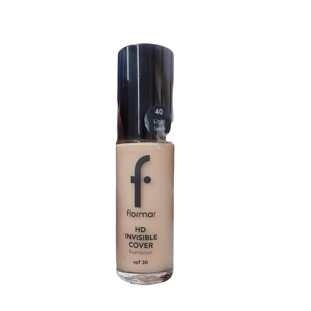 FLORMAR INVISIBLE COVER HD FOUNDATION LIGHT IVORY 40 PC | Best Price in Pakistan original skincare product Pakistan