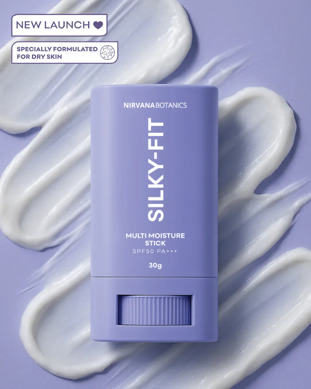 Nirvana Botanics | Silky Fit Moisturiser Stick SPF 50+++ | FOR DRY SKIN | Best Price in Pakistan original skincare product Pakistan